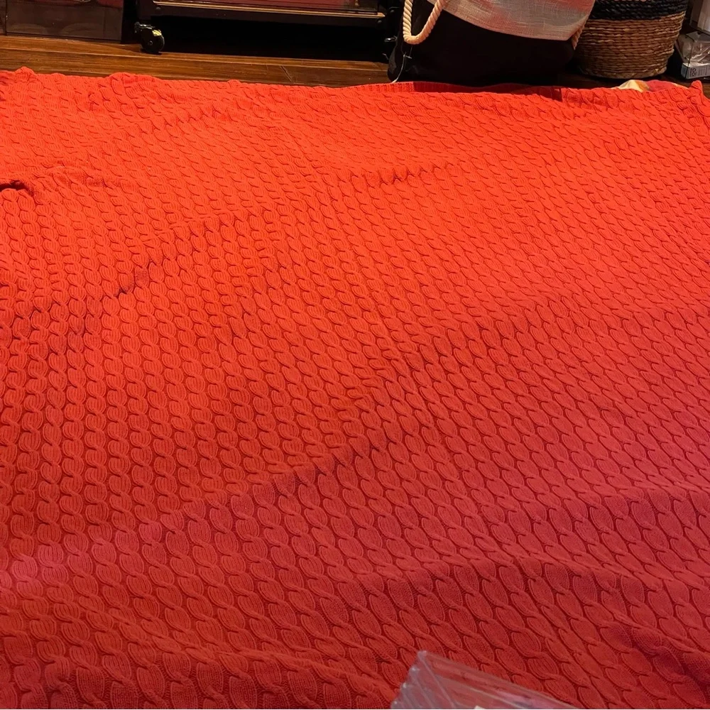 Restoration Hardware cable knit king blanket